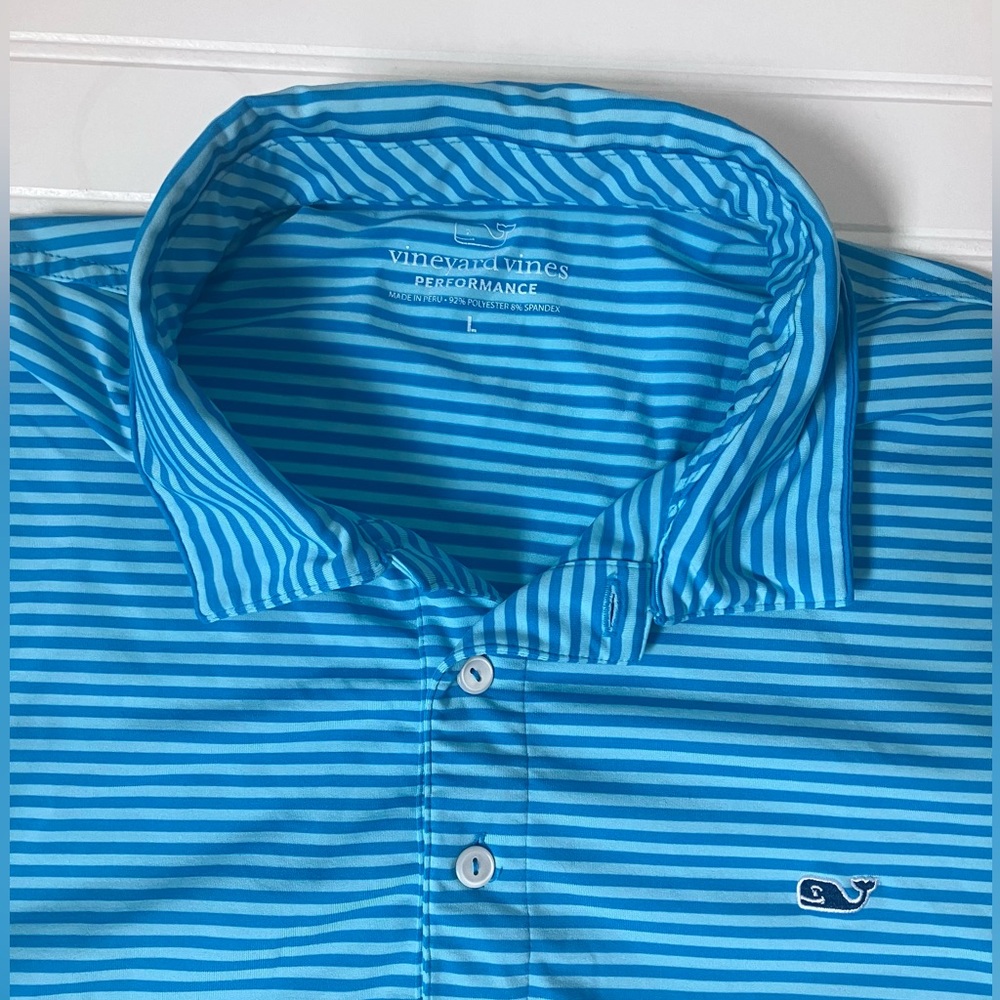 Vineyard Vines Kennedy Stripe Sankaty Performance Polo